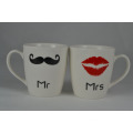 Set of 2 Coffee or Tea Mugs "Mr. and Mrs mugs" - Ceramic Mugs Gift Set - For Marriage and other Loving Couples